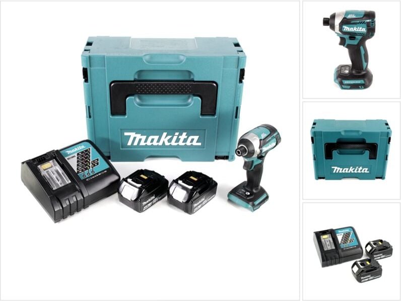 Thumbnail - Dtd 154 rmj Akku Schlagschrauber 18V 1/4' 175Nm Brushless + 2x Akku 4,0Ah + Ladegerät + Makpac - Makita