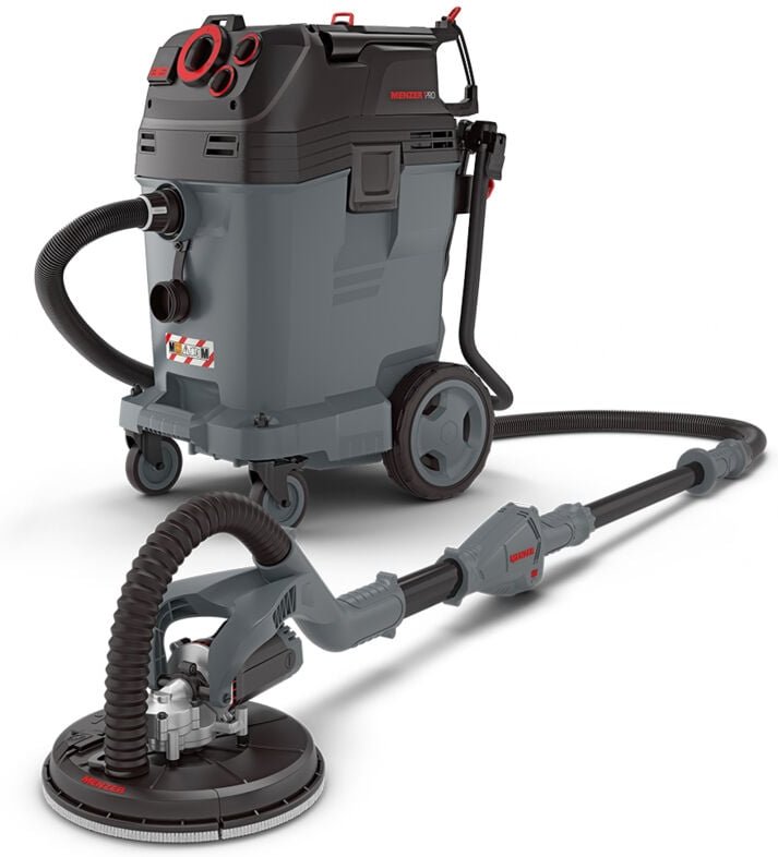 Langhalsschleifer lhs 225 & Sicherheitssauger vcm 550 pro inkl. Schleifscheiben-Set - Menzer