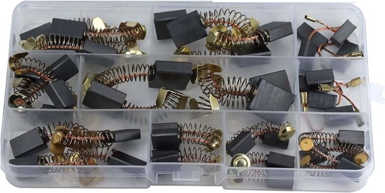 Kohlebürsten-Set für Elektromotoren – 40er-Pack Reparaturset mit 10 Größen