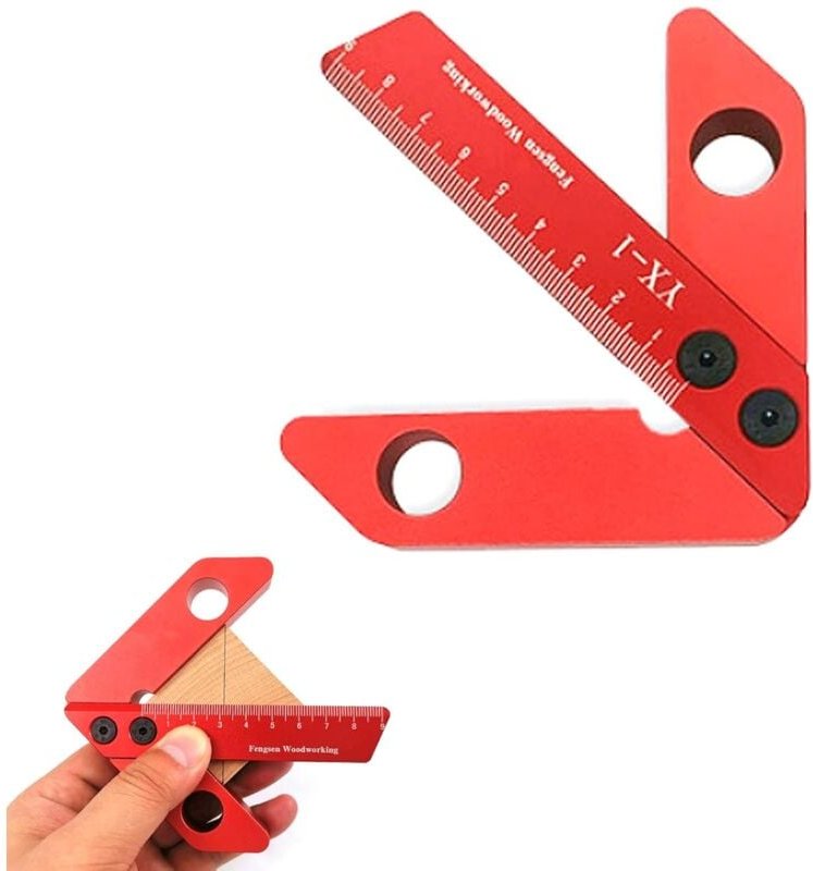 Thumbnail - Zentriermesswerkzeug für die Holzbearbeitung - 45/90-Grad-Linienlehre für den rechten Winkel Messwerkzeug für die Holzbe...