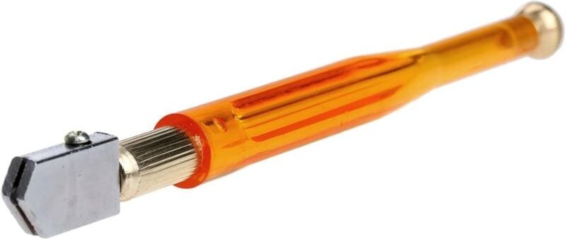 Schneidwerkzeug mit Diamantspitze, Kunststoffgriff und Stahlklinge, ölbetriebener Glasschneider