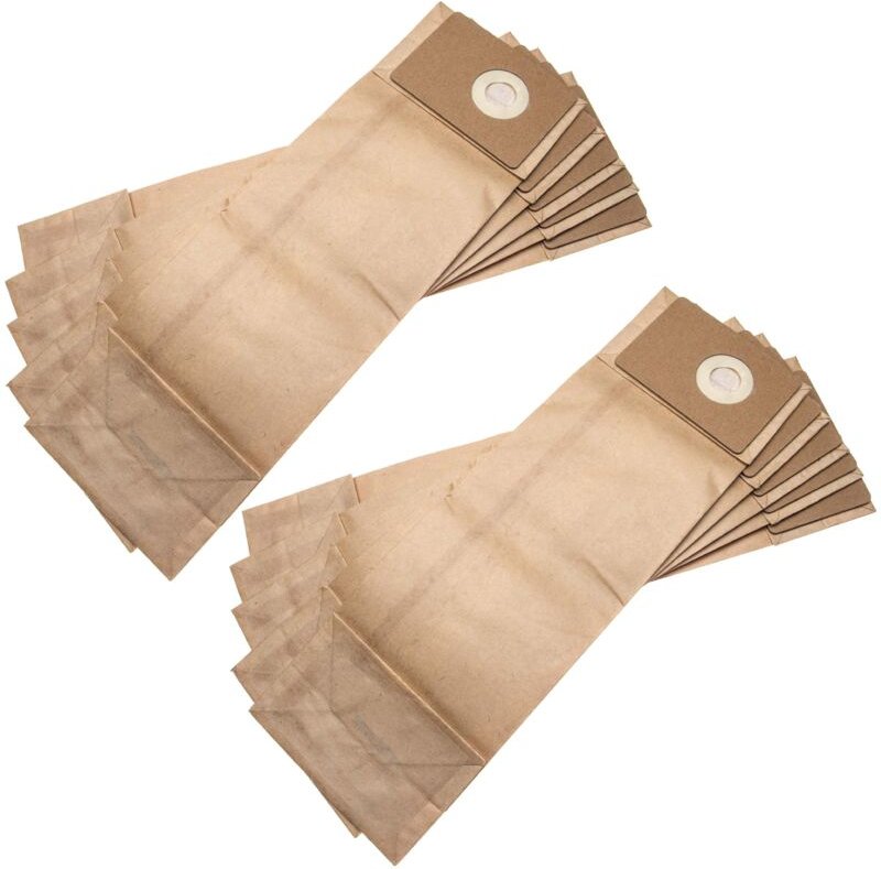 10x Staubsaugerbeutel Ersatz für Nilfisk 107413586, 1471058500 für Staubsauger - Papier, 40,9cm x 12,9cm, braun - Vhbw