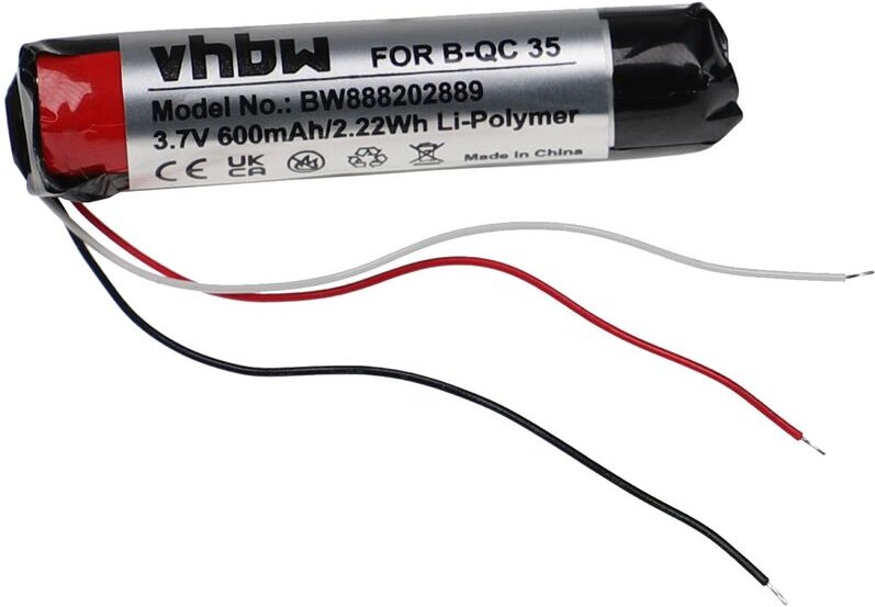 Vhbw - Akku kompatibel mit Bose QuietComfort 35 ii, 35, 45 Wireless Headset Kopfhörer (600 mAh, 3,7 v, Li-Polymer)