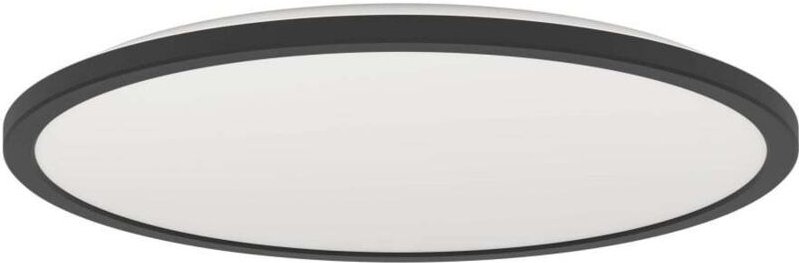 Eglo LED Deckenleuchte Rovito-R schwarz Ø 50 x 3 cm warmweiß-kaltweiß dimmbar