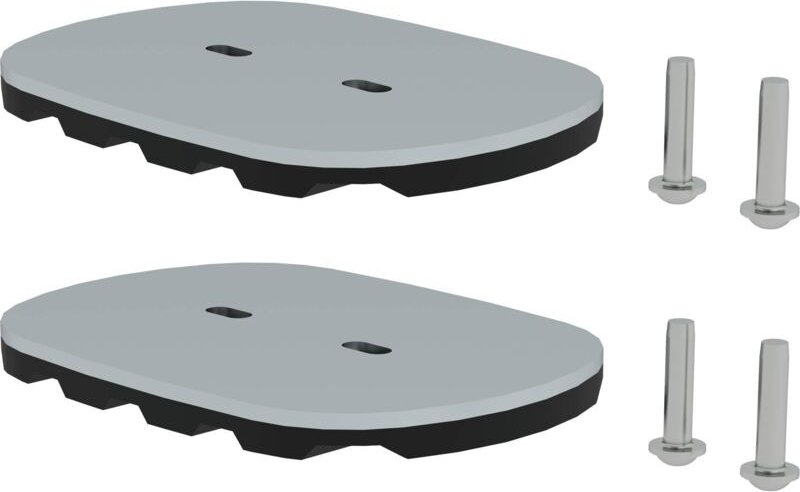 Munk - Günzburger Steigtechnik 2x nivello-Fußplatte für Gitterroste 126 x 89 mm - 019213