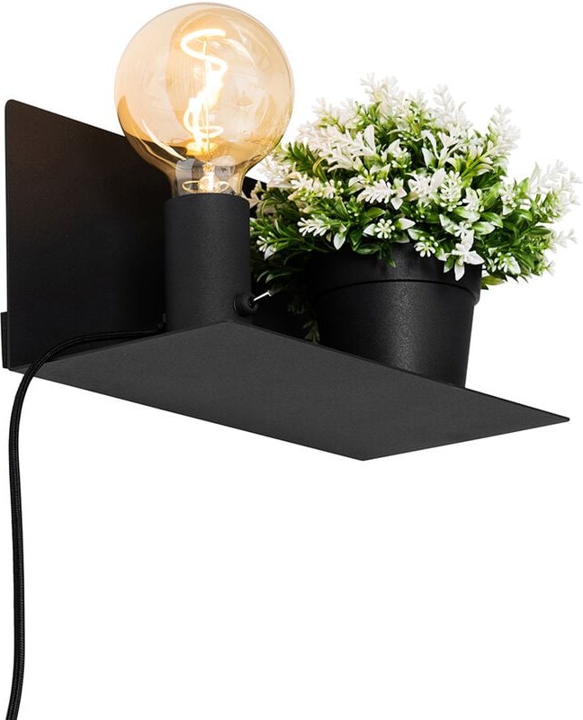 Moderne Wandleuchte schwarz magnetisch verstellbar - Muro