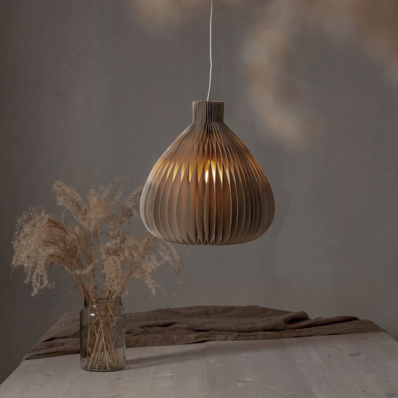 Star Trading - Lampenschirm 'Honeycomb' aus FSC-Papier, beige, Faltbar, für E14-Fassung, 28cm