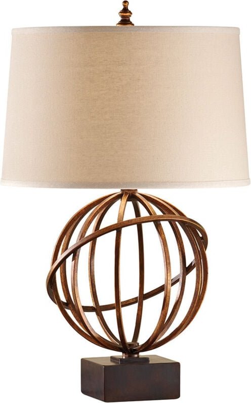 Spencer - 1 Leuchttischlampe Firenze Gold, E27 - Elstead