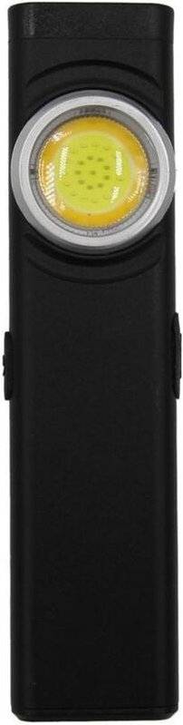 Mini ultradünne dimmbare COB-LED-Taschenlampe (5W 500lm) mit USB-C-Kabel IP20 102x25x13,8mm schwarze Farbe