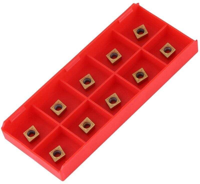 Jeffergarden 10 Stück CNC-Dreheinsätze Klingen Hartmetalleinsatz CCMT060204-HM YBC251 Gewindedrehwerkzeug für Stahl für ...