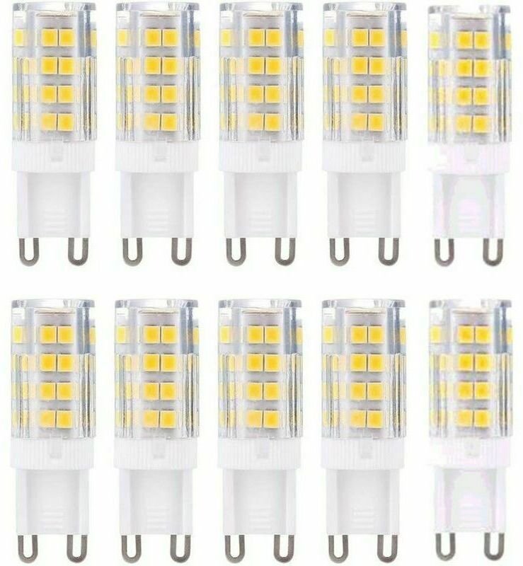 Alovez - 10er-Pack G9-LED-Lampen, warmweiß 3000 k, 5 w, entspricht 40 w Halogenlampen, 420 Lumen, nicht dimmbar.