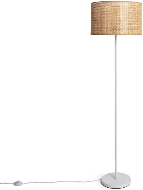 Efectoled - Stehlampe Rattan und Metall Baracoa Weiß