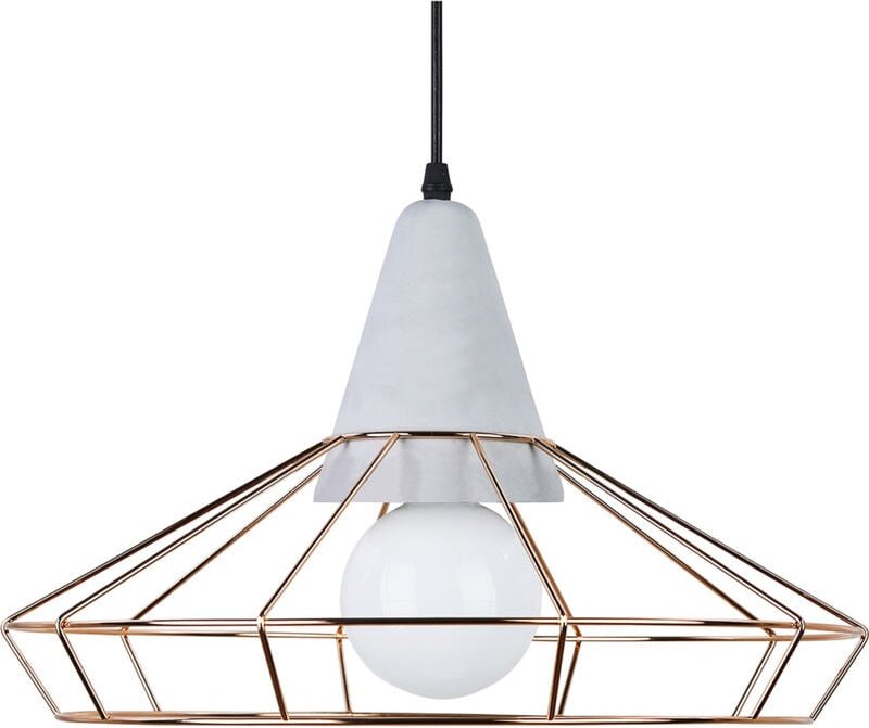 Privatefloor - Retro-Design-Deckenlampe - Hängelampe aus Metall und Beton - Giotto Gold