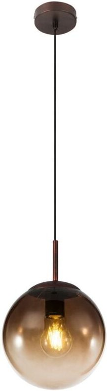 Pendelleuchte varus mit Glaskugel aus Amberglas, ø 20cm