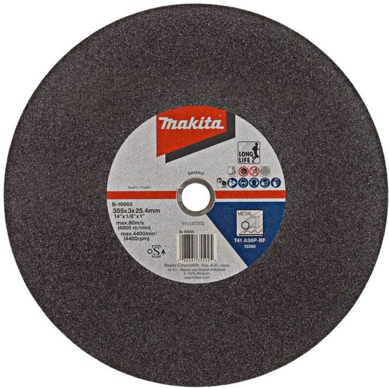 Makita Zubehör - Trennscheibe Metall 355x24,4 mm, 5 Stück B-10665-5