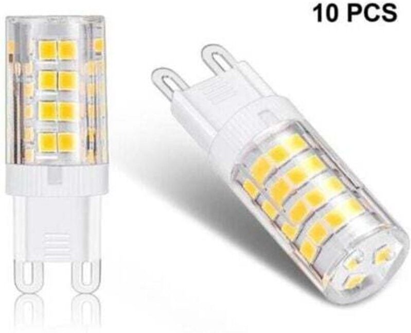 Kcvv - G9 5W LED-Lampe, entspricht 40W, Warmweiß 3000k, 220-240V, 360° Abstrahlwinkel, 10er-Pack