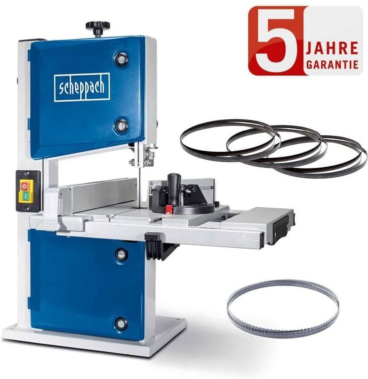 Scheppach - Bandsäge HBS30 Tisch bis 520mm ausziehbar 4 Sägebl. Querschneidlehre