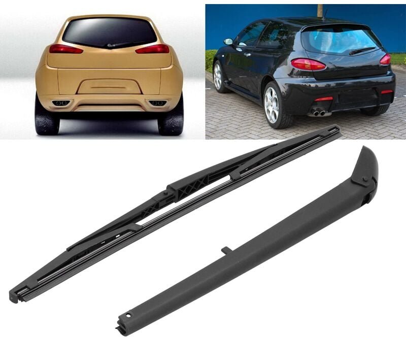 Aramox Heckscheibenwischerarm, Auto Heckscheibenwischerarm mit Wischerblatt Ersatz für Alfa Romeo ohne Dachspoiler 147 2...