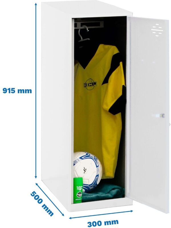 Simonrack Mini Metallschrank Weiß Sicherheitsfach