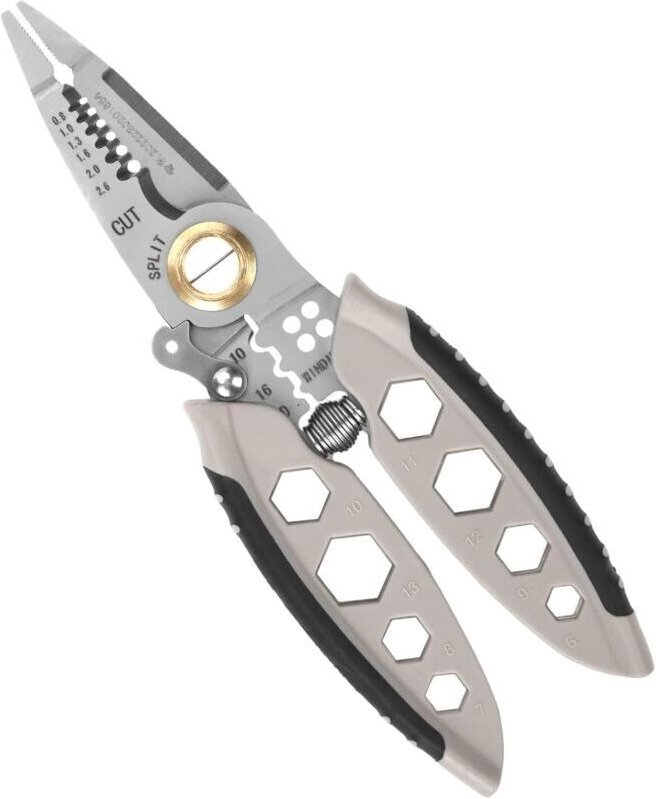 18,5 cm Multifunktions-Abisolierzange, 4-in-1-Drahtschneider, Hochleistungs-Abisolierzange, professionelles Werkzeug zum...