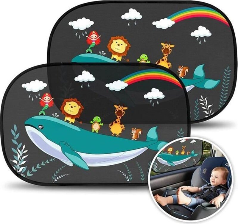 Sonnenschutz für Kinderautos, selbstklebender Sonnenschutz für Kinder, Sonnenschutz für Seitenfenster, UV-Schutz