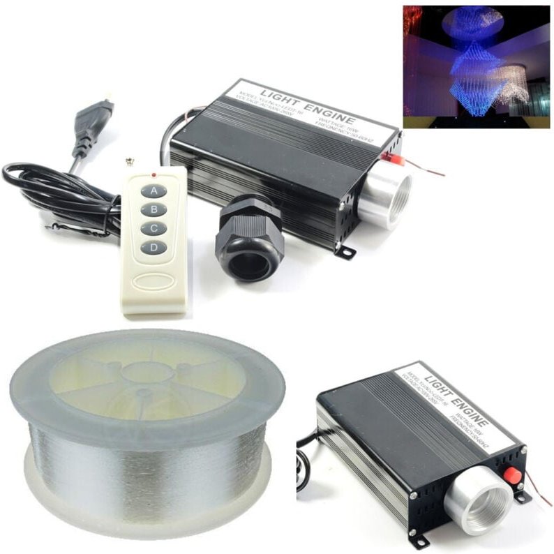 Trade Shop Traesio - Trade Shop - kit cielo led multicolore 16W + rotolo da 1500MT fibra ottica 16 kolouren -