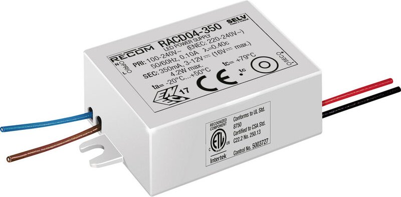 LED-Treiber 4.2 w 350 mA 3 - 12 v/dc 1 St. - Recom
