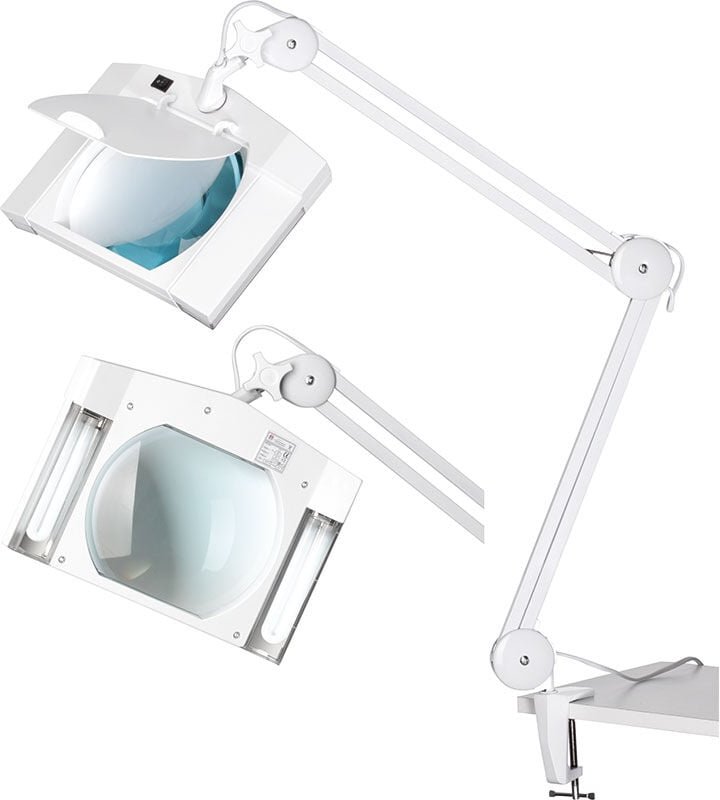 230 v lupenleuchte lupenlampe werkstatt flexibel mit tischklemme Fervi 0516