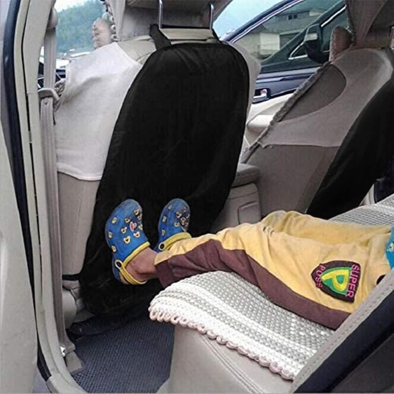 2-teiliges Autositz-Schutzset, Anti-Kick-Autositzkissen, wasserdichte Auto-Rücksitzbezüge für Kinder