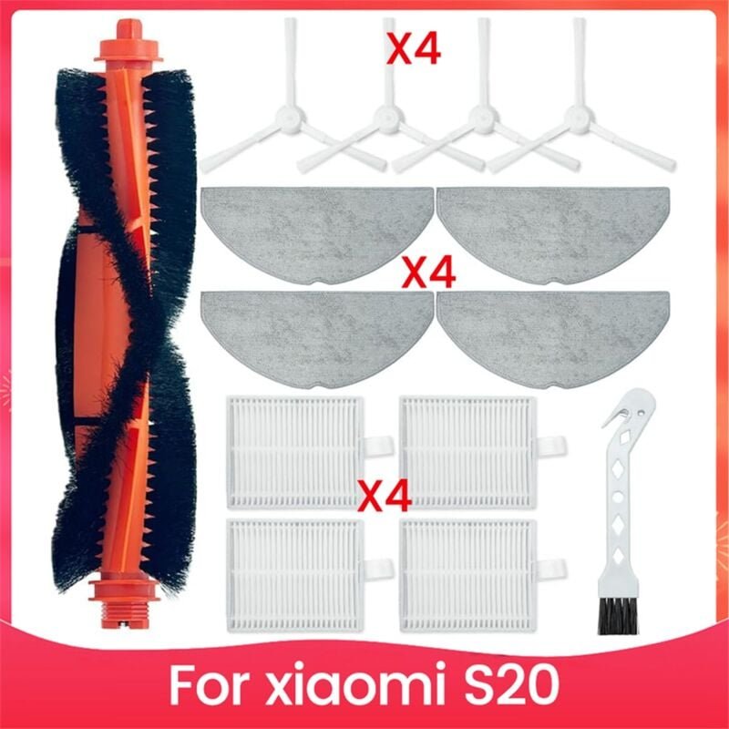 Ersatzteile Zubehör für S20 Roboter-Staubsauger Hauptseitenbürste HEPA-Filter Mopp-Pads