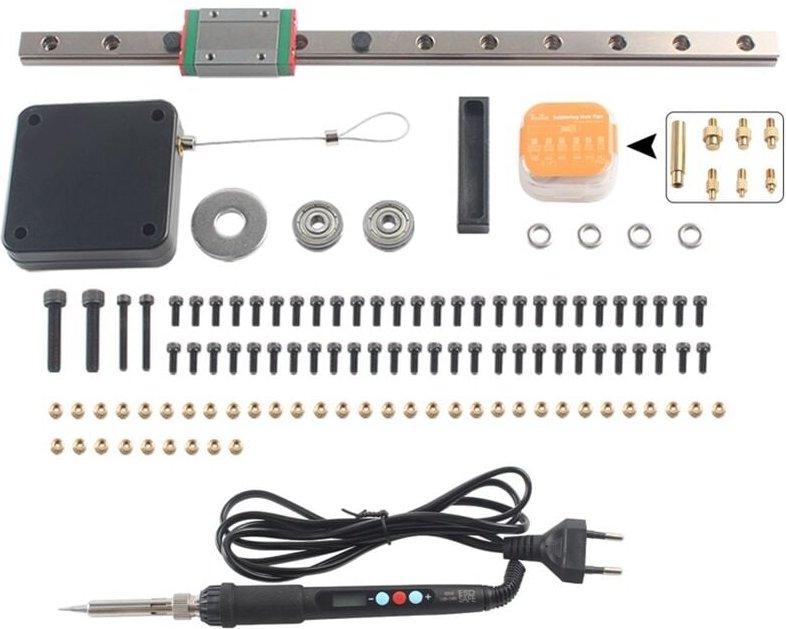 Stealth Kit Heat Set Insert Tool Lötkolben Heat Insert Nut Embedded Kit M2-M8 für 3D-Drucker EU-Stecker