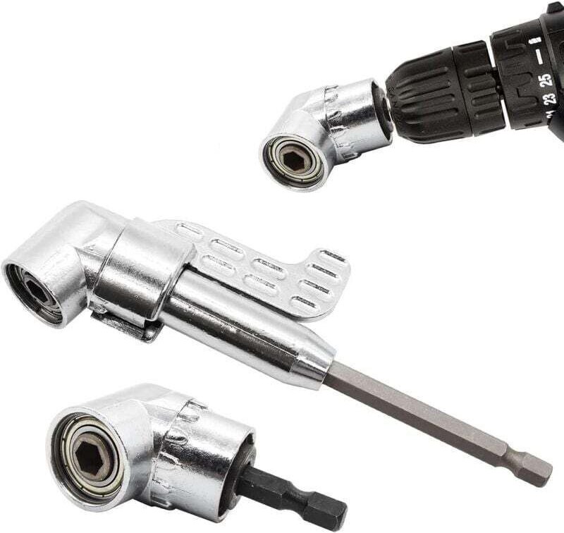 Rechtwinkliger Bohrer, rechtwinkliger Schraubendreheraufsatz, 105 Grad rechtwinklig, 1/4" Sechskantschaft für Bohrmaschi...