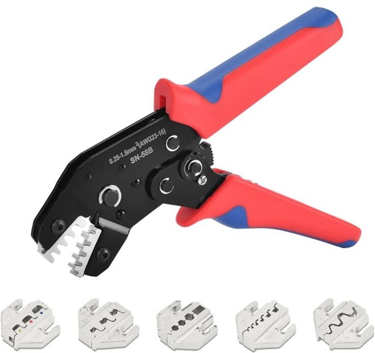 SN-58B Automotive Plug-in Crimpzange für Schrumpfschläuche, Nylon, Nicht Isolierte Steckverbinder, Hülsenklemmen