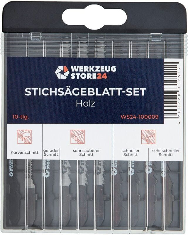 Stichsägeblatt-Box 10tlg. Holz 100009 - Ws24