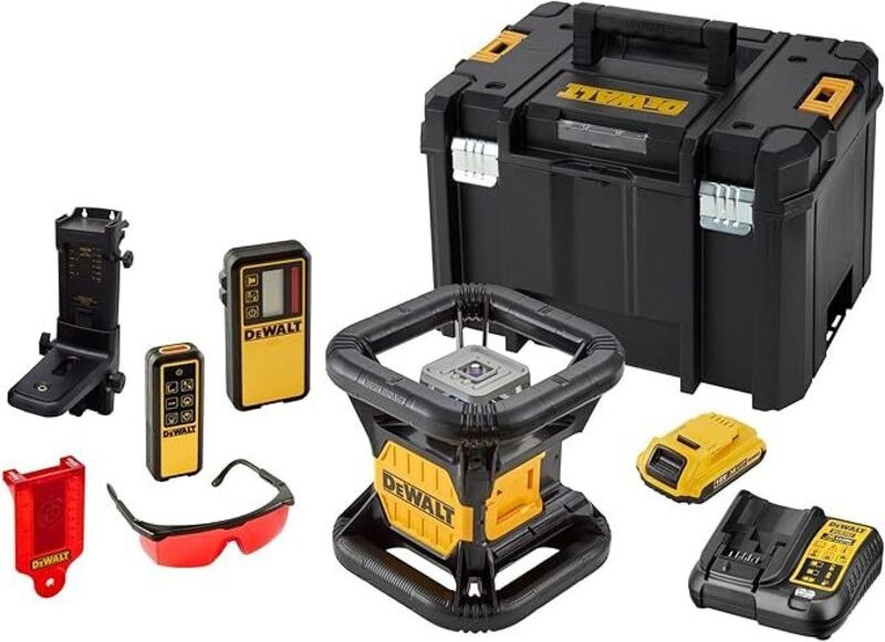DCE079D1R Vollautomatischer Rotationslaser Laser 18V 2,0Ah mit Zubehör Koffer tstak - Dewalt