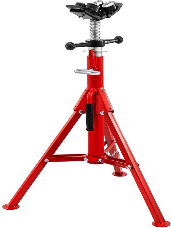 Rohrstütze mit 4-Kugel-Transfer V-Kopf 1107A einklappbarer Rohrständer 4500LB Rohrstange höhenverstellbar - Vevor