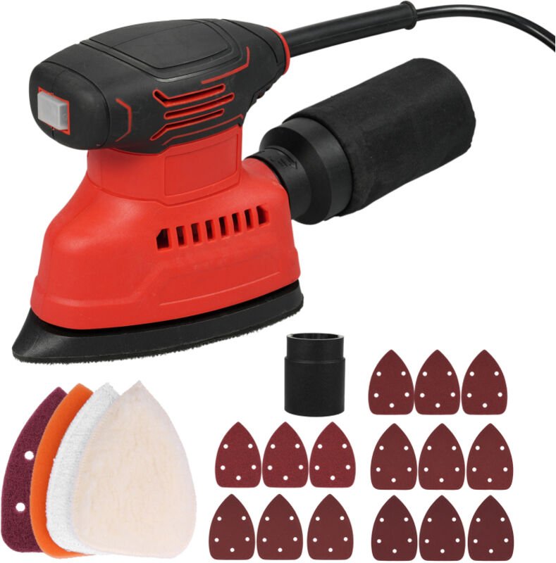 Levigatrice di precisione da 130 W 1,1 A, potente motore da 12.000 giri/min, levigatrice elettrica con 15 dischi abrasiv...