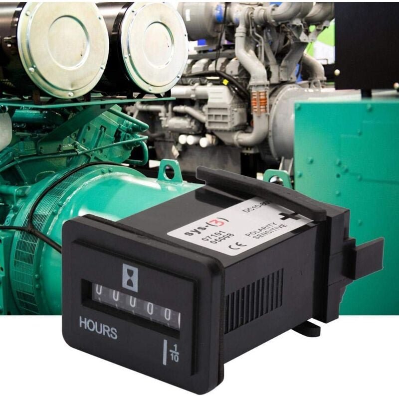 Ej.life - 10-80V ac/dc 99999.9 Stunden Quarz Mechanischer Stundenzähler für die Zeitzählung des Motorgenerators