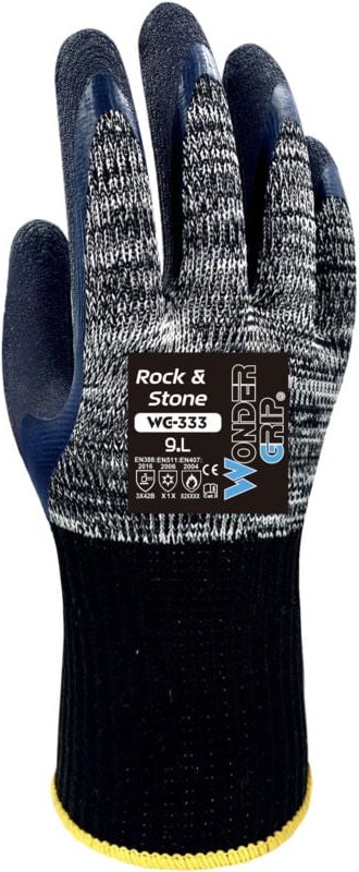 Thermo-Schnittschutzhandschuh wonder grip rock & stone WG-333 Latex Nylon 9/L
