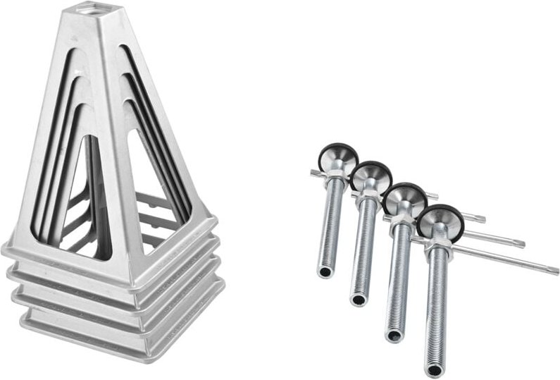 Mophorn 4er-Pack Stabilisierungsstützen für Wohnmobile, Aluminium-Nivellierstützen für Wohnwagen und Camper, einstellbar...