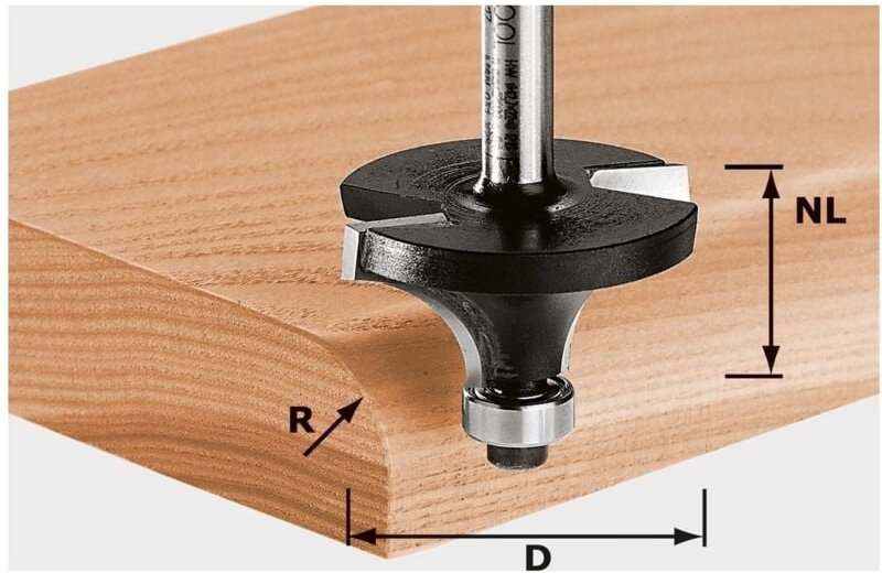 Abrundfräser hw S8 D25,5/R6,35 kl – 491013 - Festool