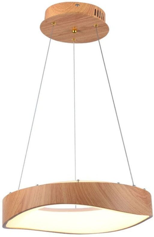 Designer-Deckenleuchte IP20 Holz + Weiß 18W 2100 Lumen 3000K
