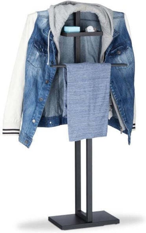 Black clothes valet stand