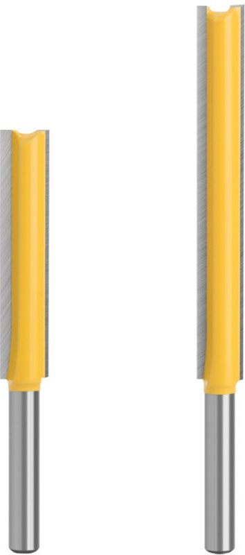 2 Stück 6,35 mm Schaft Bündigfräser, extra lange Bohrer, Hartmetall-Fräser, Holzbearbeitung, Fräser, Holzbearbeitungswer...