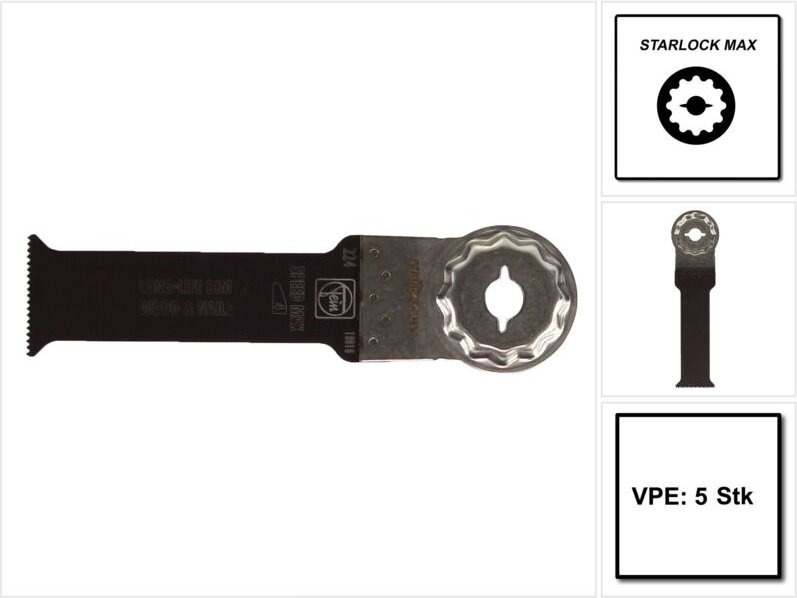 Fein 5x E-Cut Long-Life BIM-Sägeblatt StarlockMax 32 mm - 63502224230