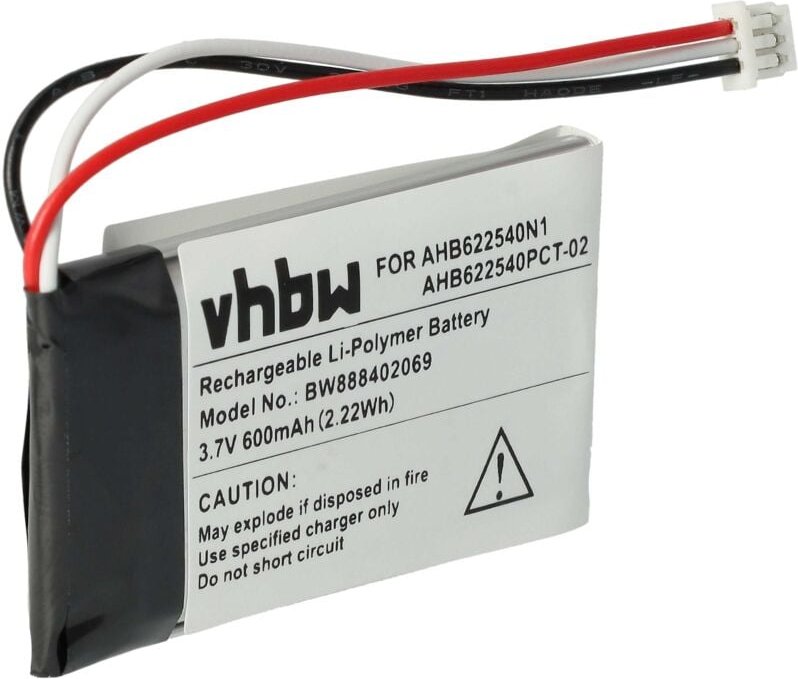Vhbw - Akku Ersatz für Sennheiser 564546, AHB622540N1, AHB622540PCT-02 für Wireless Headset Kopfhörer (600 mAh, 3,7 v, L...