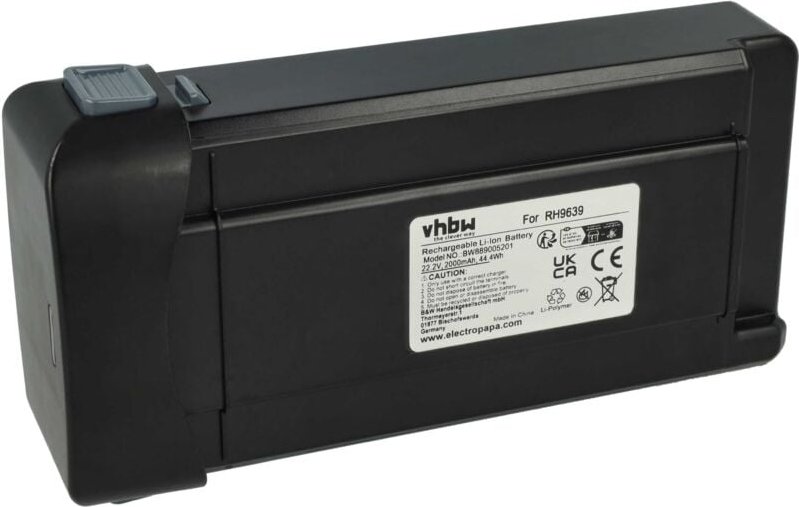 Akku kompatibel mit Rowenta X-Combo GZ3039WO, gz 3038WO Staubsauger Schwarz (2000 mAh, 22,2 v, Li-Ion) - Vhbw