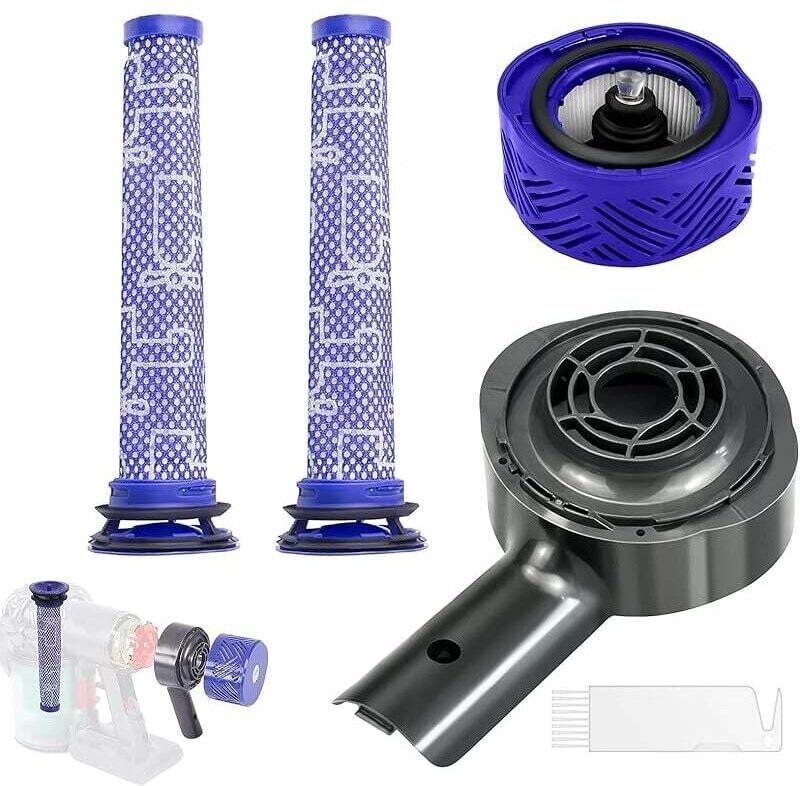 Couvercle arrière du moteur + filtre hepa arrière + remplacement du jeu de filtre pour Dyson V6 DC58 DC59 DC61 DC62 DC74...