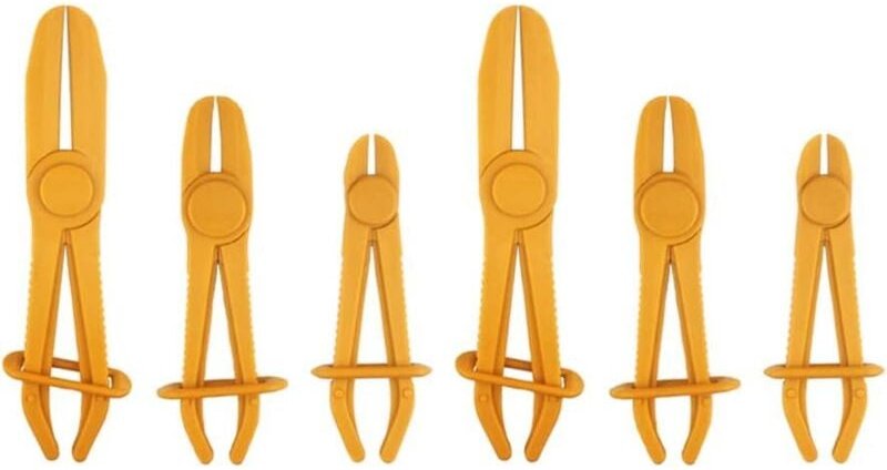 Lablanc - 6 Stück Schlauchklemmenzange, Schlauchklemmenzange, für Bremsschläuche, Kraftstoffschläuche und die meisten fl...