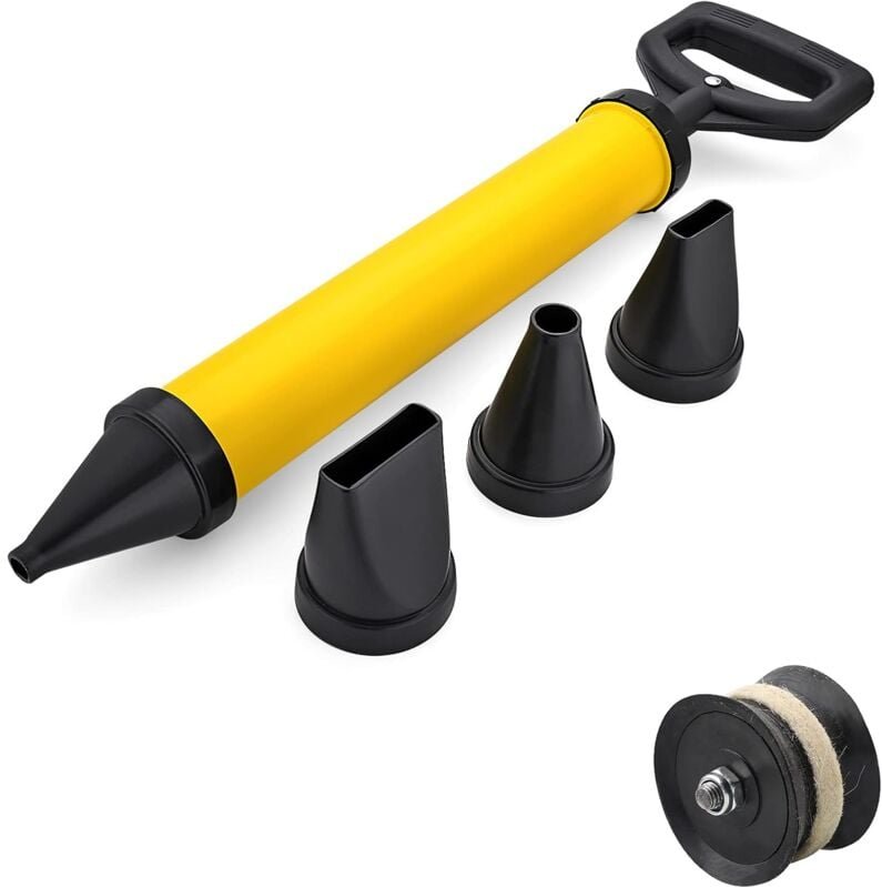 Tinor - Zement-Fugenpistole, Mörtel-Fugenpistole – manuelle Mörtelpumpe mit 4 Düsen – Mörtelpistole mit Zubehör